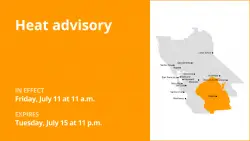 Update: Heat advisory affecting Yosemite until Tuesday night